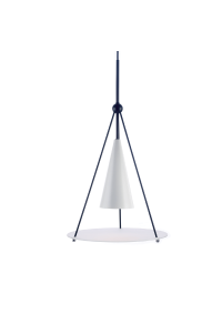 ПЕНДЕЛ  1ΧΕ27 ЧЕРНО+БЯЛО МЕТАЛНО + СТЪКЛО  D33XH130CM TEMPLE