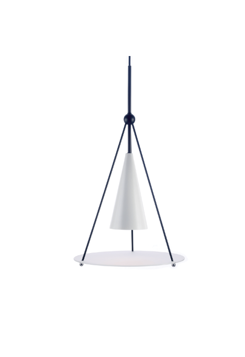 ПЕНДЕЛ  1ΧΕ27 ЧЕРНО+БЯЛО МЕТАЛНО + СТЪКЛО  D33XH130CM TEMPLE