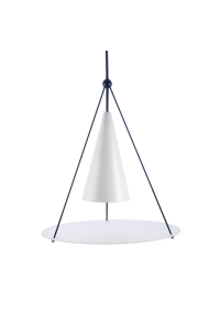 ПЕНДЕЛ 1ΧΕ27 ЧЕРНО+БЯЛО МЕТАЛНО + СТЪКЛО D50XH140CM TEMPLE