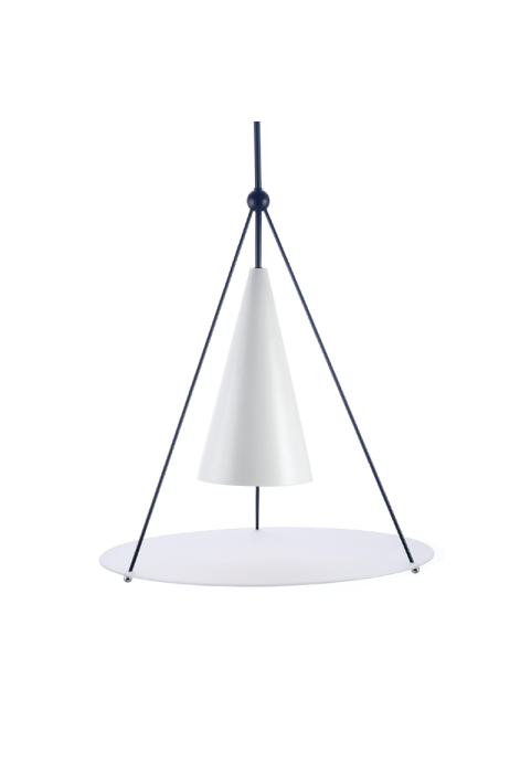 ПЕНДЕЛ 1ΧΕ27 ЧЕРНО+БЯЛО МЕТАЛНО + СТЪКЛО D50XH140CM TEMPLE
