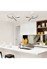 ПОЛИЛЕЙ ACA LIGHTING / LIGHTING LED 48W 3000K 2880LM BLACK ALUMINUM 48Χ44XΗ120CM GORDIUS