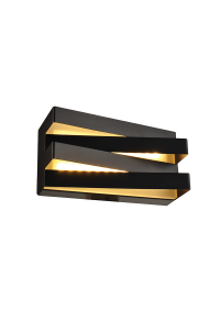 АПЛИК ЛЕД 12W 3000K 960LM  ЧЕРНА МЕТАЛНА 20X11X9CM MILANO
