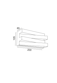 АПЛИК ЛЕД 12W 3000K 960LM ТЪМНО ЗЛАТО МЕТАЛНО 20X11X9CM MILANO