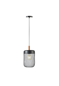 ПЕНДЕЛ 1ΧΕ27 ЧЕРНО МЕТАЛНО+ДЪРВО D20XH154CM PAROT