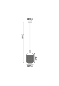 ПЕНДЕЛ 1ΧΕ27 ЧЕРНО МЕТАЛНО+ДЪРВО D20XH154CM PAROT