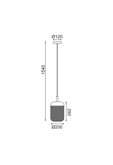 ПЕНДЕЛ 1ΧΕ27 ЧЕРНО МЕТАЛНО+ДЪРВО D20XH154CM PAROT