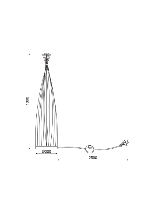 ЛАМПИОН 1ΧΕ27 БАБУ D30XH100CM SERIFOS