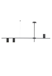 ПОЛИЛЕЙ ACA LIGHTING / 3XGU10 BLACK METALLIC 130X12XH53CM ARISTO