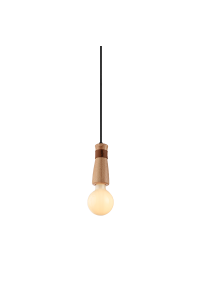 ПЕНДЕЛ 1ΧΕ27 ДЪРВО+КОЖА D6XH120CM MEMPHIS