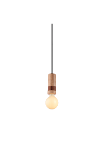 ПЕНДЕЛ  1ΧΕ27  ДЪРВО+КОЖА D6XH120CM MEMPHIS