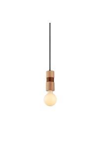 ПЕНДЕЛ 1ΧΕ27 ДЪРВО+КОЖА D6XH120CM MEMPHIS