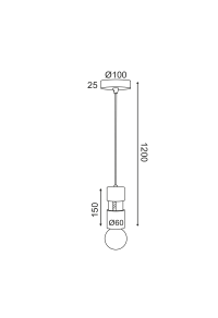 ПЕНДЕЛ 1ΧΕ27 ДЪРВО+КОЖА D6XH120CM MEMPHIS