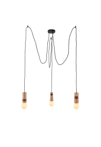 ПОЛИЛЕЙ 3ΧΕ27 ДЪРВО+КОЖА  D6(3)XH220CM MEMPHIS