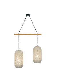 ПОЛИЛЕЙ ACA LIGHTING  / 2X27 RATTAN+WOOD 60X20XH120CM COCONUT