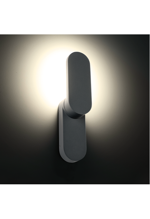 LED SMD WALL LUMINAIRE 10W 660LM 97° 230V AC 3.000K DARK GREY CRI80 IP65 30.000HRS