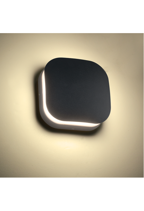 ^LED SMD WALL LUMINAIRE 10W 170LM 67° 230V AC 3.000K DARK GREY CRI80 IP65 30.000HRS
