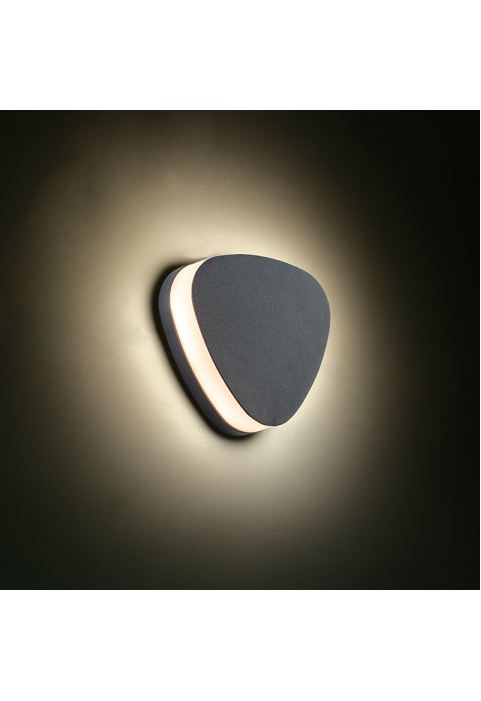 ^LED SMD WALL LUMINAIRE 10W 320LM 68° 230V AC 3.000K DARK GREY CRI80 IP65 30.000HRS