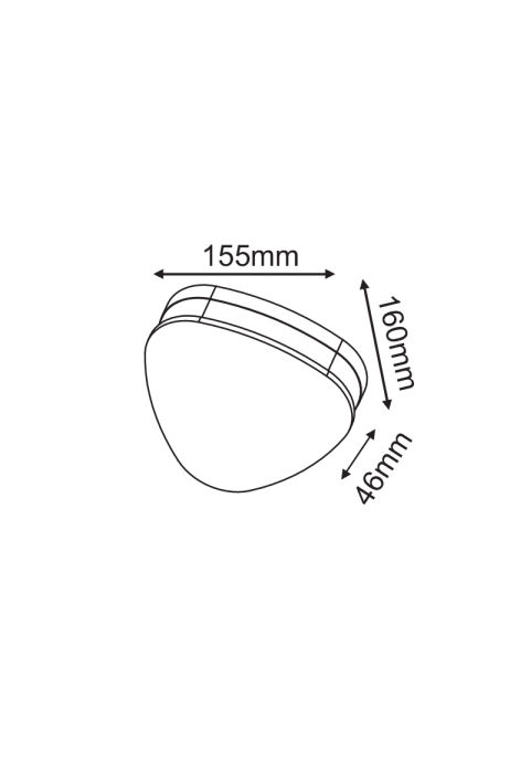 ^LED SMD WALL LUMINAIRE 10W 320LM 68° 230V AC 3.000K DARK GREY CRI80 IP65 30.000HRS