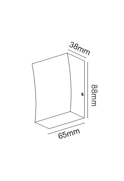 ^LED HP WALL LUMINAIRE 3W 110LM 89° 230V AC 3.000K DARK GREY CRI80 IP65 30.000HRS