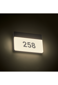 ^LED SMD WALL LUMINAIRE 13W 650LM 120° 230V AC 3.000K DARK GREY CRI80 IP65 30.000HRS