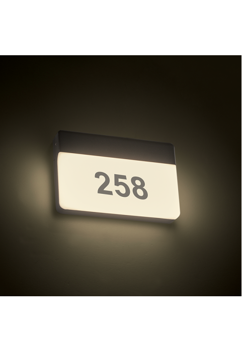 ^LED SMD WALL LUMINAIRE 13W 650LM 120° 230V AC 3.000K DARK GREY CRI80 IP65 30.000HRS
