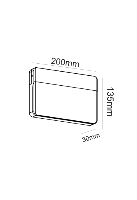 ^LED SMD WALL LUMINAIRE 13W 650LM 120° 230V AC 3.000K DARK GREY CRI80 IP65 30.000HRS
