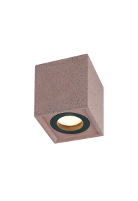 ЛУНА ЗА ВЪНШЕН МОНТАЖ 1ΧGU10 ЧЕРВЕН ЦИМЕНТ  8,5X8,5XH10CM MONTE