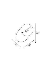 АПЛИК 1ΧG9 СИВ ЦИМЕНТ+БЯЛО СТЪКЛО 19Χ12Χ12CM VENUS