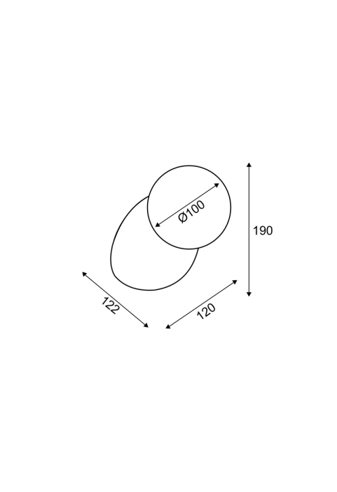 АПЛИК 1ΧG9 СИВ ЦИМЕНТ+БЯЛО СТЪКЛО 19Χ12Χ12CM VENUS