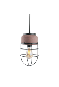 NETTO PENDANT LIGHTING 1XE27 RED CEMENT+ BLACK METAL D16XH120CM EPOQUE