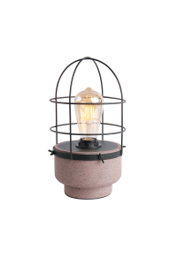 NETTO TABLE LIGHTING 1XE27 RED CEMENT+ BLACK METAL D16XH29CM EPOQUE