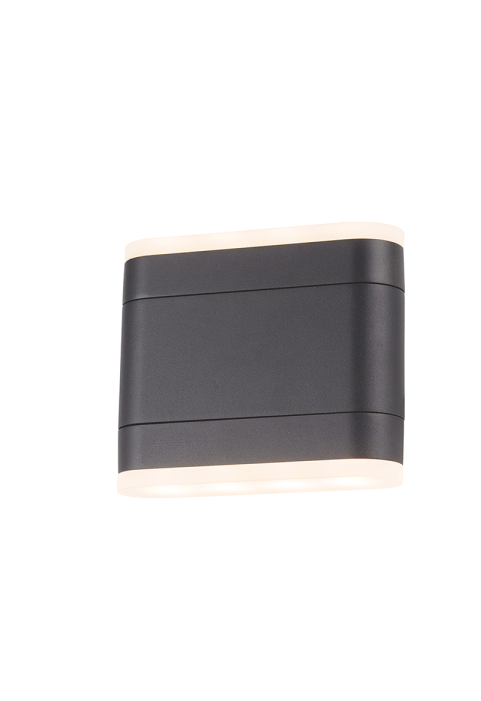LED SMD WALL LUMINAIRE 9W 480LM 110° 230V AC 3.000K DARK GREY CRI80 IP54 30.000HRS