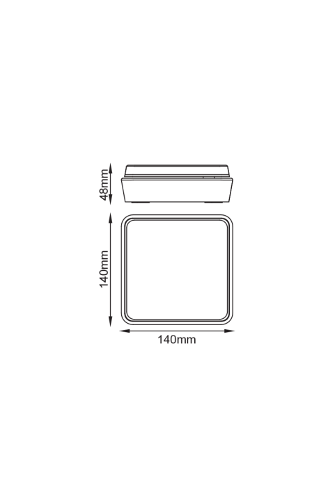 LED SMD WALL LUMINAIRE 12W 650LM 110° 230V AC 3.000K DARK GREY CRI80 IP54 30.000HRS