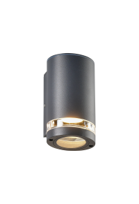 ^GU10 WALL LUMINAIRE 230V AC DARK GREY IP54 MAX.35W