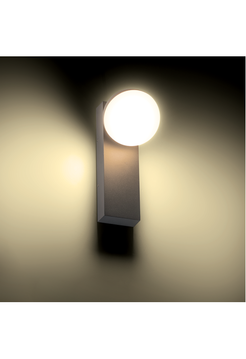 LED SMD WALL LUMINAIRE 10W 580LM 110° 230V AC 3.000K DARK GREY CRI80 IP54 30.000HRS