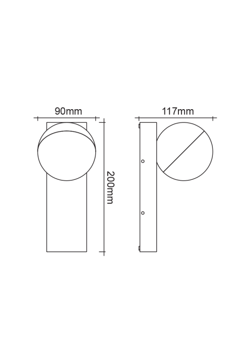LED SMD WALL LUMINAIRE 10W 580LM 110° 230V AC 3.000K DARK GREY CRI80 IP54 30.000HRS