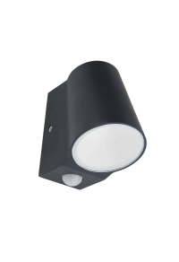 ^LED COB WALL SENSOR LUMINAIRE 6W 400LM 100° 230V AC 3.000K DARK GREY CRI80 IP54 30.000HRS