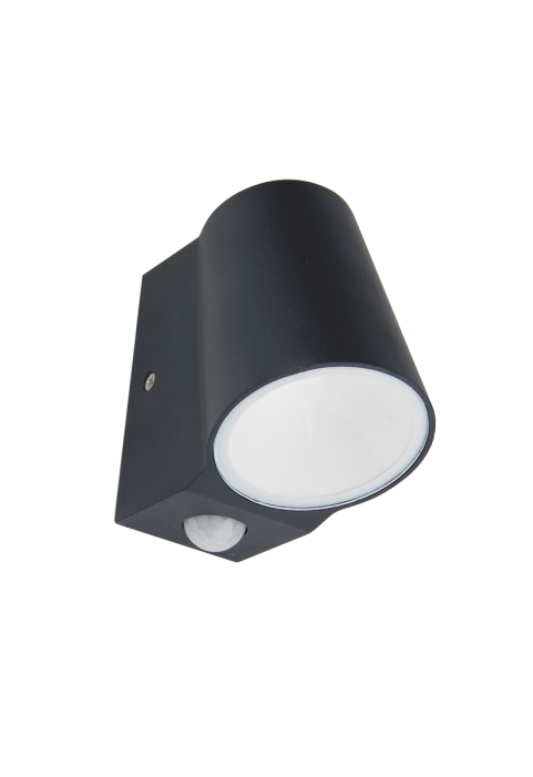 ^LED COB WALL SENSOR LUMINAIRE 6W 400LM 100° 230V AC 3.000K DARK GREY CRI80 IP54 30.000HRS