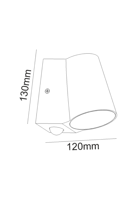^LED COB WALL SENSOR LUMINAIRE 6W 400LM 100° 230V AC 3.000K DARK GREY CRI80 IP54 30.000HRS