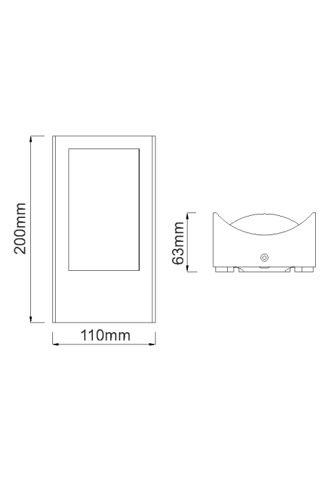 LED SMD WALL LUMINAIRE 7W 350LM 170° 230V AC 3.000K DARK GREY CRI80 IP54 30.000HRS