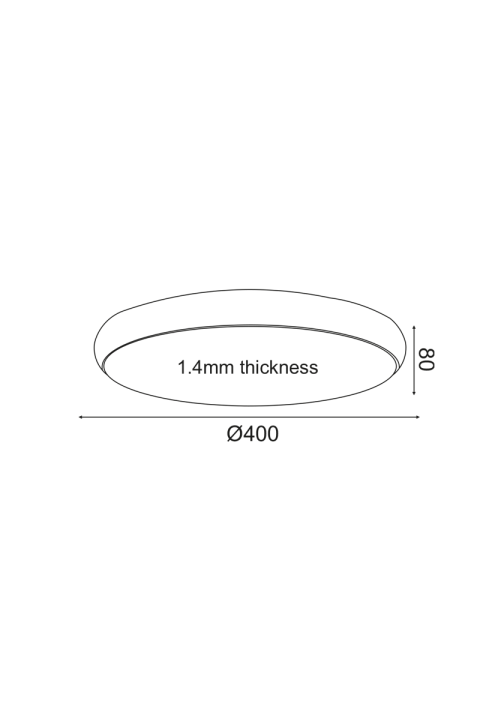 ПЛАФОН ЛЕД  36W 2880LM 3000K БЯЛ МЕТАЛЕН D40XH8CM KALLISTA