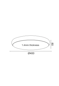 ПЛАФОН LED 32W 2560LM 3000K   D40XH8CM KALLISTA