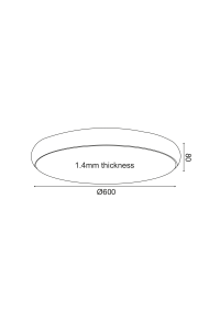 ПЛАФОН ЛЕД  60W 4800LM 3000K БЯЛ МЕТАЛЕН  D60XH8CM KALLISTA