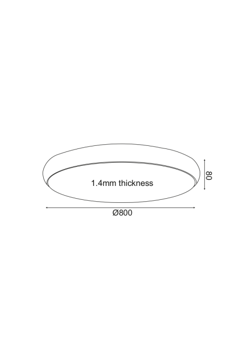 ПЛАФОН ЛЕД 78W 6240LM 3000K  ЧЕРНО МЕТАЛНО D80XH8CM KALLISTA