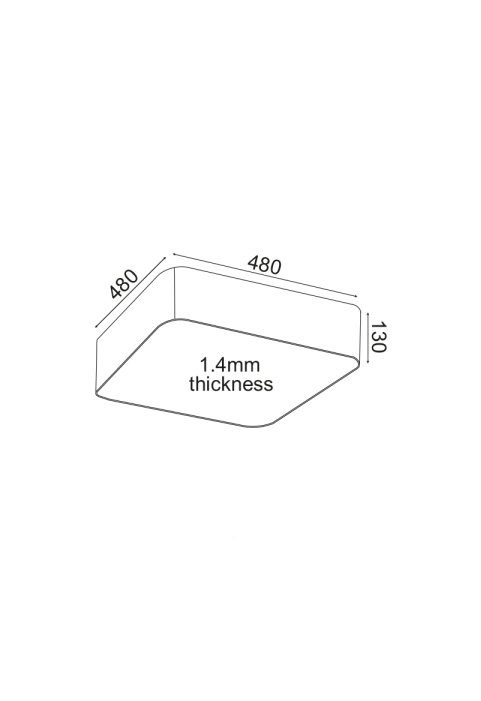ПЛАФОН ЛЕД 42W 3360LM 3000K БЯЛ МЕТАЛЕН 48X48XH13CM EMERY