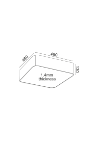 ПЛАФОН ЛЕД 42W 3360LM 3000K ЧЕРНО МЕТАЛНО 48X48XH13CM EMERY