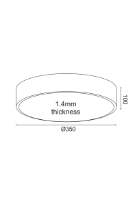 ПЛАФОН ЛЕД 36W 2880LM 3000K ЧЕРНО МЕТАЛНО  D35XH10CM OPTIMUS