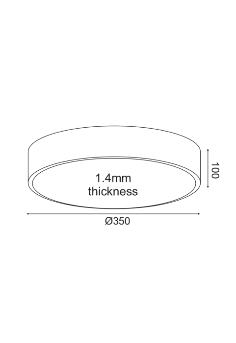 ПЛАФОН ЛЕД 36W 2880LM 3000K ЧЕРНО МЕТАЛНО  D35XH10CM OPTIMUS