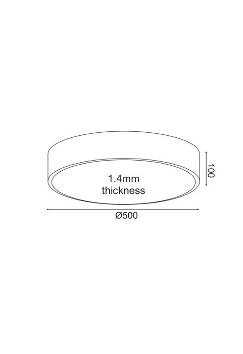ПЛАФОН ЛЕД 60W 4800LM 3000K БЯЛ МЕТАЛЕН D50XH10CM OPTIMUS