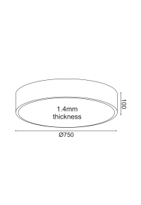 ПЛАФОН ЛЕД  78W 6240LM 3000K БЯЛ МЕТАЛЕН D75XH10CM OPTIMUS